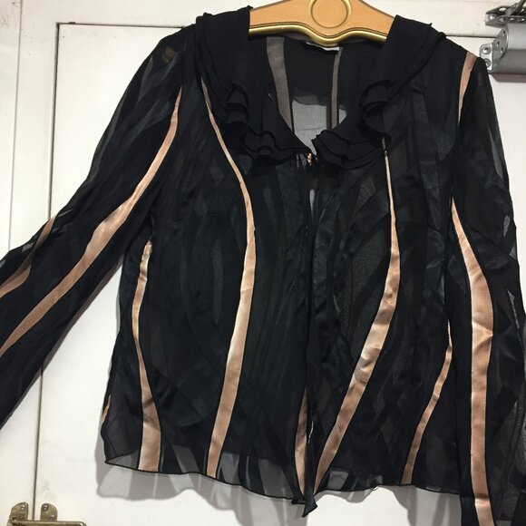 VINTAGE NUEVA STRIPE SHEER JACKETS SIZE L - Picture 5 of 8